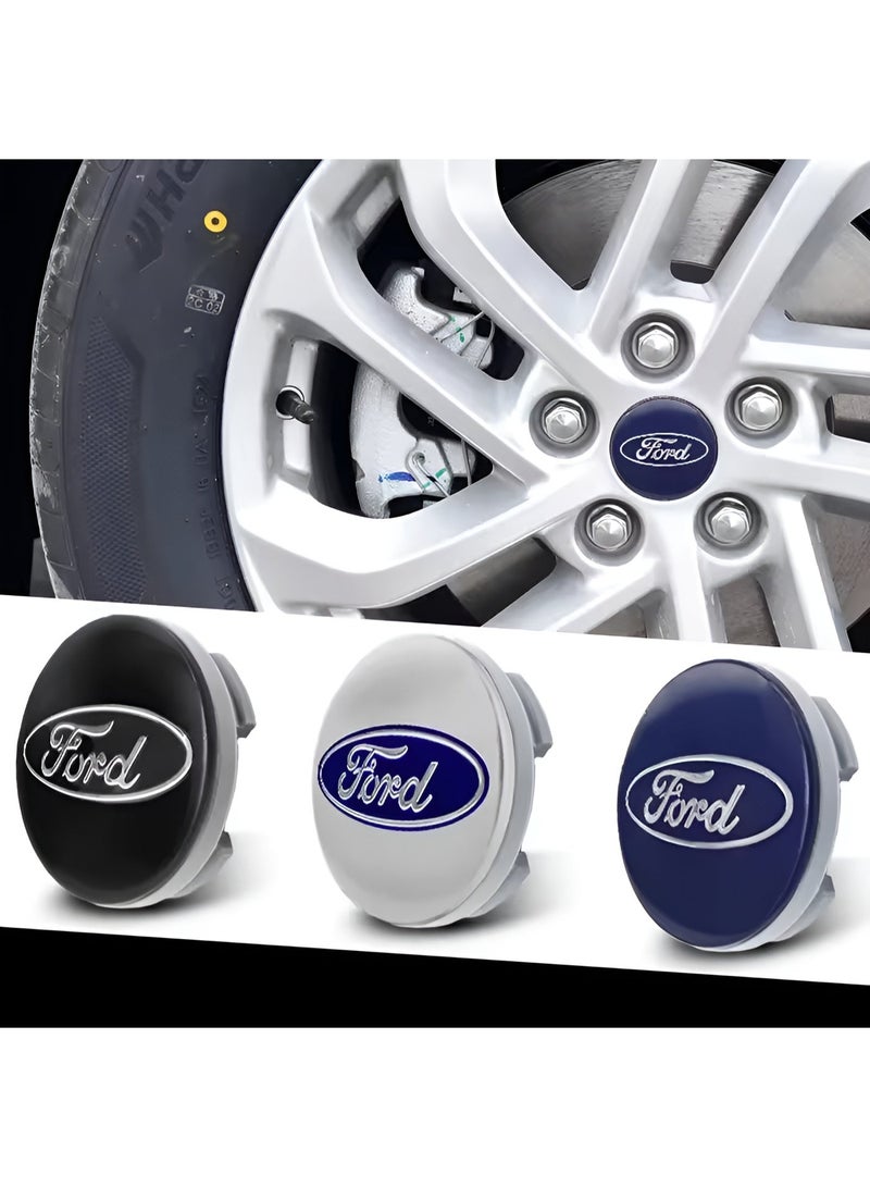 فورد 4 قطع أغطية مركز العجلات 60 مم لفورد | أغطية جنوط ألمنيوم سهلة التركيب - Image 4